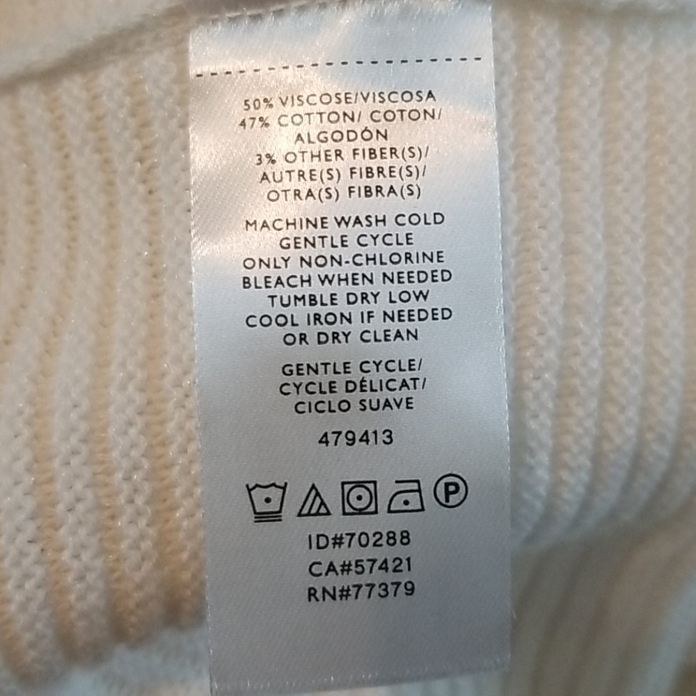 OFF WHITE ANN TAYLOR SWEATER - Picture 9 of 10